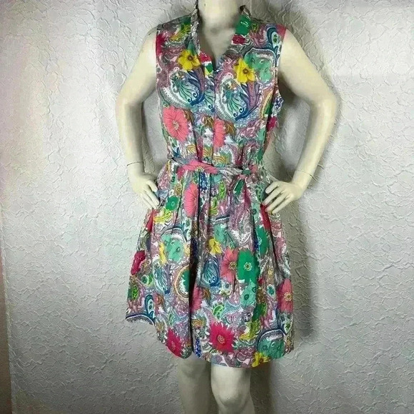 Talbots Dresses & Skirts - Talbots Floral Sleeveless shirt dress